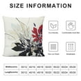 thumbnail image 5 of Shiartex Red Black and Grey Dahlia Floral Pillow Covers Outdoor Modern Geometry White Gray Flower Throw Pillows Cover Summer Farmhouse Decorative Cushion Case for Couch Bed Decor 12x12in, 5 of 5