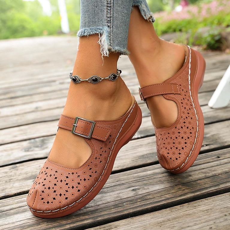 dress mule shoes for women Black on convenience with superior comfort AVERY Brown Boot Stitch Cowgirl