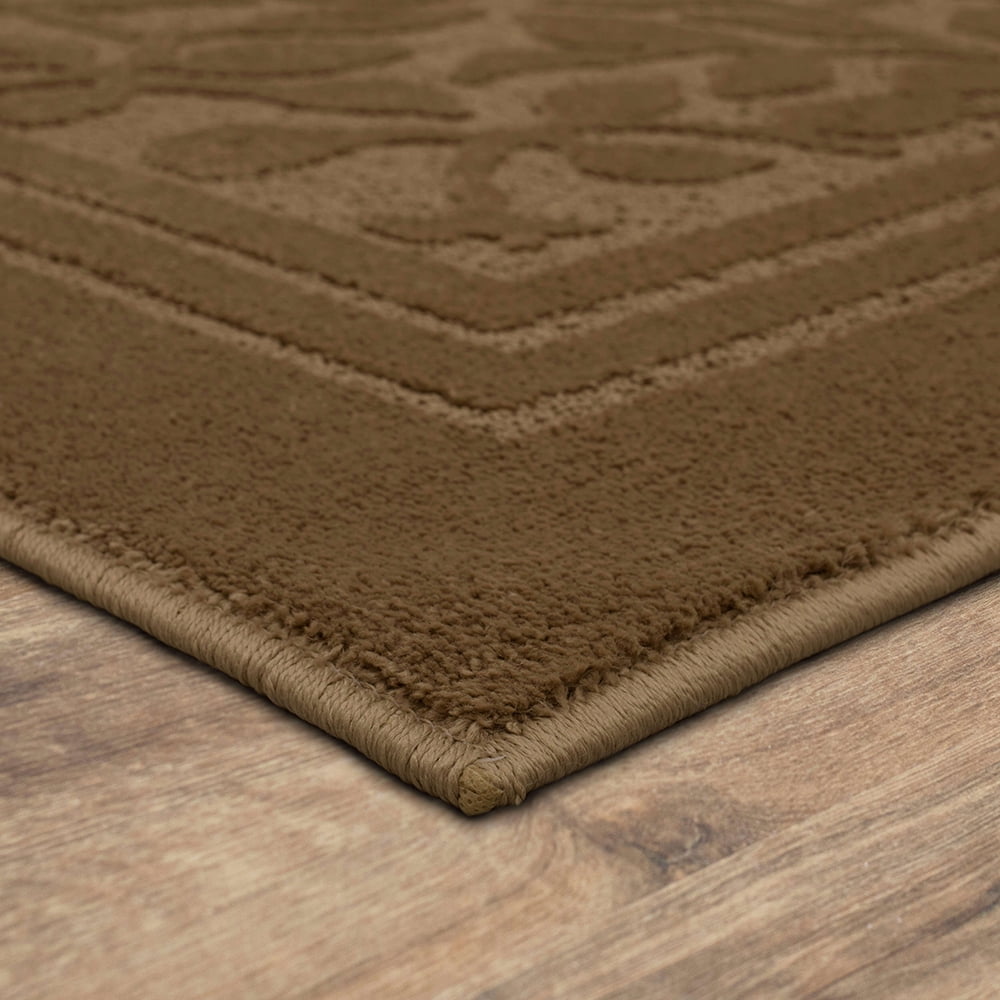 Mohawk Home Wisteria Floral Polyester Indoor Area Rug, Fresh Khaki, 5' x 7'