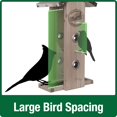 thumbnail image 4 of Wild Wings WWGF1-DECO Galvanized Weathered Vertical Cedar Bird Hopper Feeder, 4 of 9