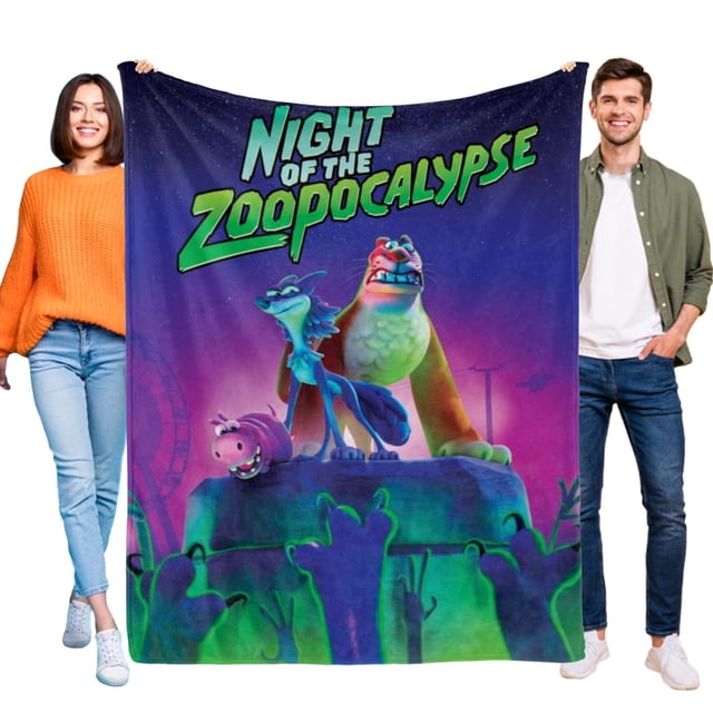 Noche de la Zoopocalipsis anti-pilling, suave, ligera, esponjosa y acogedora de lujo para hogar y cocina – Perfecta para niños y adultos, 100 x 150 cm