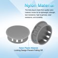thumbnail image 3 of 50pcs Nylon Plastic Hole Plugs, 1-2/7"(32mm) Round Drill Screw Hole Plugs Covers for Kitchen Cabinet Furniture Deep Grey, 3 of 7