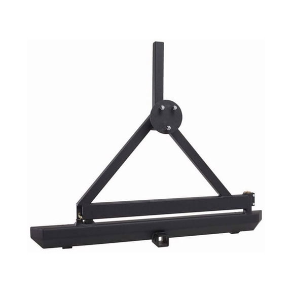 Rugged Ridge by RealTruck Rock Crawler Bumper, Rear for Wrangler YJ/TJ | Mid-Width w/ Tire Carrier & 2" Receiver Hitch, Steel, Textured Black | 11503.21 | Compatible with 1987-2006 Jeep Wrangler YJ/TJ