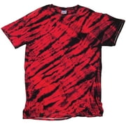 Faded Tiger Stripe All-Over Design Unisex Adult Tie Dye T-Shirt Tee