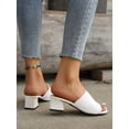 thumbnail image 3 of New Summer Knitted Square Heel Women‘s High-Heeled Sandals  Breathable And Comfortable Slippers, 3 of 7