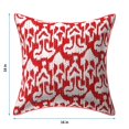 thumbnail image 3 of Stylo Culture Indian Sofa Throw Pillow Covers 16x16 Kantha Embroidered Red Traditional 40 x 40 cm Home Decor Cotton Ikat Square Cushion Covers | Set Of 2, 3 of 4