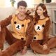thumbnail image 1 of Pijamas de franela bordada para hombres y mujeres, ropa de dormir para parejas, terciopelo Coral, cálido, dibujos animados, hogar, otoño, invierno, nuevo, 1 of 4