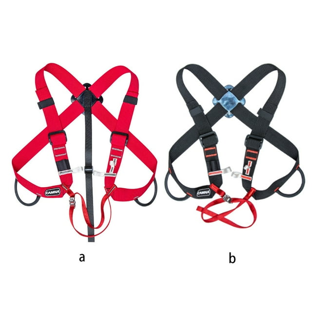 Climbing Chest Strap Rock Climb Shoulder Straps Professional Adjustable Safety Belt Safe Body Belts Body Fixator for Protection Black