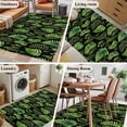 thumbnail image 5 of Spring Leaves Area Rugs 2.7'x5', Washable Small Throw Rugs for Kitchen Bedroom, Pastoral Garden Botanical Black Indoor Outdoor Rug Non-Slip Low Pile Carpet Runner Reversible Floor Mats, 5 of 8