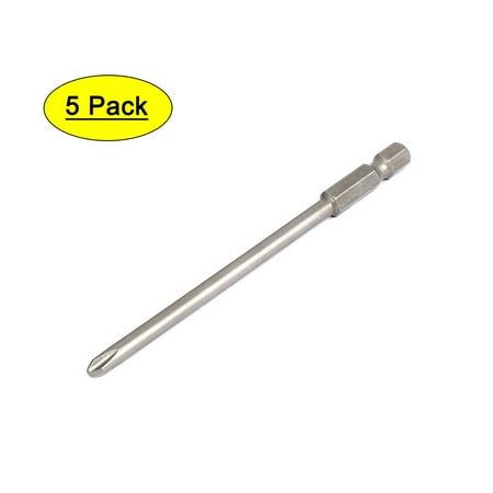 100mm Long PH2 Magnetic 4.5mm Head Screwdriver Bits 5pcs