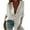 White, variant on WREESH Womens Fashion T-Shirts Summer Casual Stand Collar V Neck Long Sleeved Solid Color Loose Shirt Tops Pullover Sky Blue
