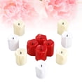 thumbnail image 2 of CIMAXIC Wedding Creative LED Simulation Candle Multicolor Lamp Luminous Tea Light Home Wedding Birthday Party Decoration Battery Powered (Random Color),1.97"X1.42"X1.42", 2 of 4