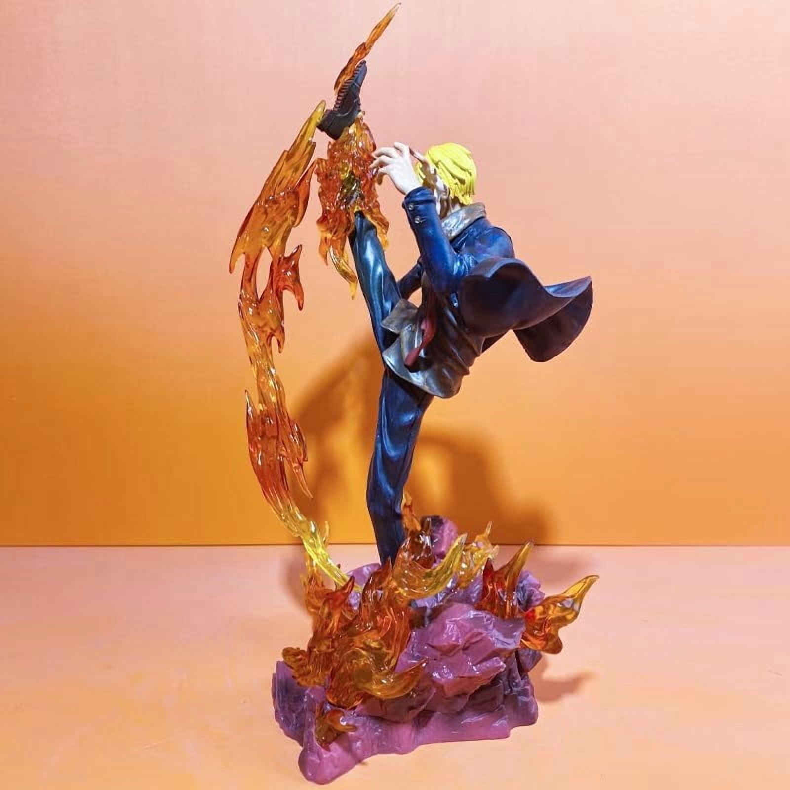 Sanji Figure Kicking Fighting Sanji Anime Figures 35cm/13.8inch PVC Character Figurine Cosplay Model Collectible for Anime Fans Gift