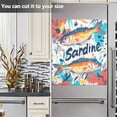 thumbnail image 3 of Yayeee Magnetic Dishwasher Cover for The Front Decoration Home Kitchen Machine Sticker Protector, Yellow Sardines Pattern, 3 of 6