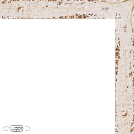 12x18 Farmhouse White Wood Picture Frame - UV Acrylic, Foam Board Backing & Hanging Hardware 12"x18"