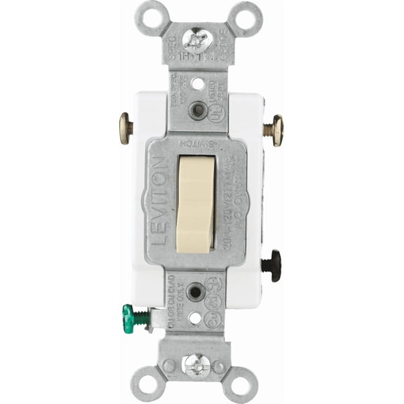 Leviton Commercial Grade Grounded Quiet Switch - Pack of 6 — Indoor & Outdoor Use, NEC-Compliant
