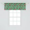 thumbnail image 2 of Ambesonne Vintage Floral Window Valance, Pink Roses Leaves, 42" x 18", Coral and Green, 2 of 3