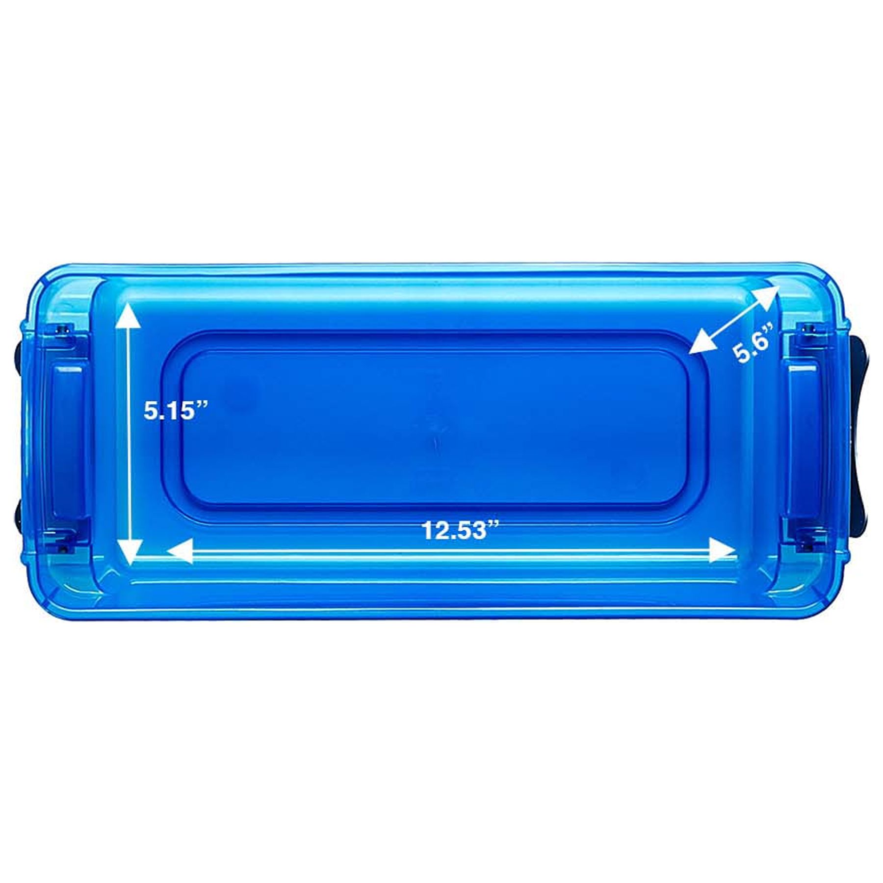 Homz 1.8 Gallon Plastic Storage Container, Blue and Clear - image 3 of 5