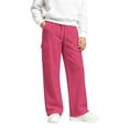 thumbnail image 2 of Glisme Little Girls Outdoor Athletic Pants Straight Leg With Pockets And Drawstring Autumn Casual Girls Baggy Trousers, 2 of 6