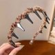 thumbnail image 5 of Diademas con dientes de leopardo, peine, aro de plástico, bandas para el cabello con dientes en forma de U, aro para el cabello con dientes ondulados, tazón de silicona de forma exquisita, 5 of 5