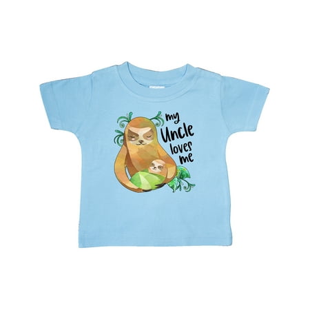 

Inktastic My Uncle Loves Me- Cute Sloth and Baby Gift Baby Boy or Baby Girl T-Shirt