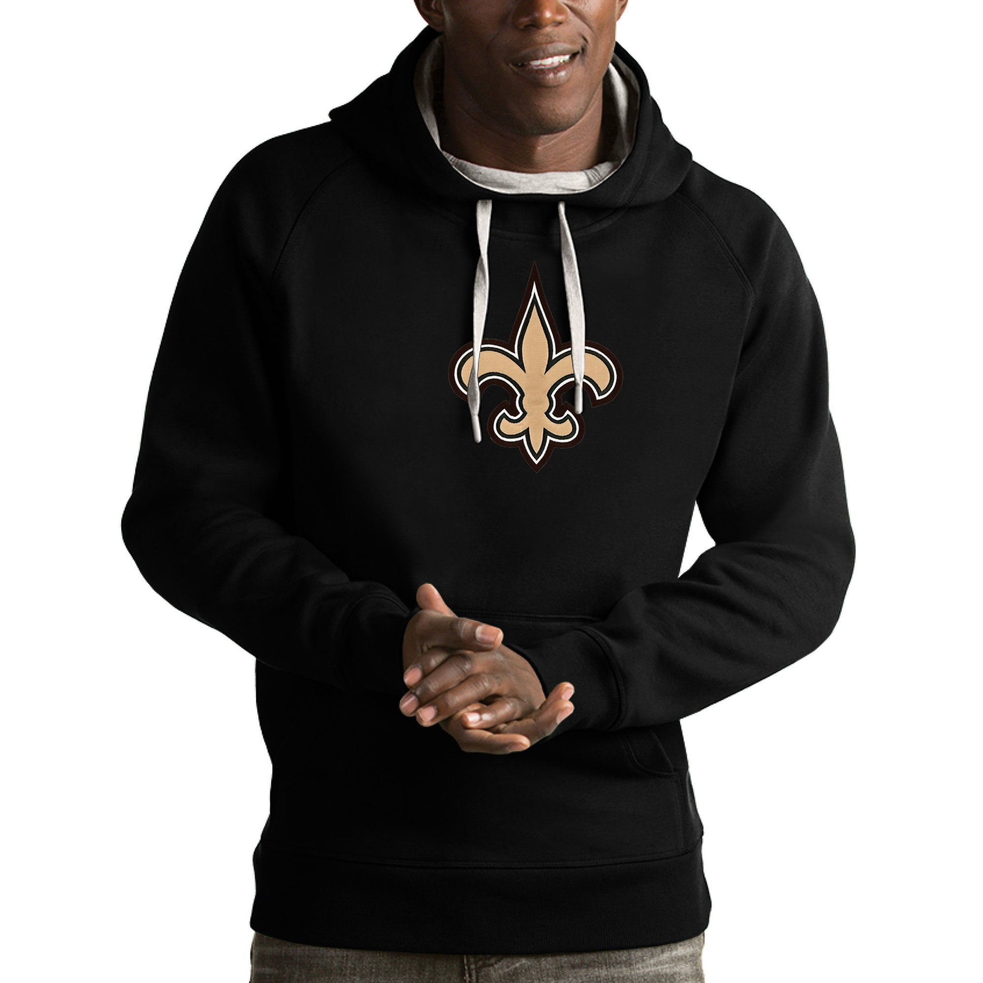 New Orleans Saints Antigua Victory Pullover Hoodie - Black - Walmart.com - Walmart.com
