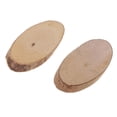 thumbnail image 3 of Rebanadas ovaladas de madera rústica de 10 piezas para decoración de la mesa, 3 of 7
