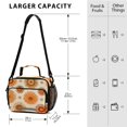 thumbnail image 3 of Insulated Lunch Bag 6L Leak-Proof Lunch Box with Shoulder Strap Multiple Pockets Lunch Tote Repeating Sun Pattern, 3 of 9