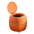thumbnail image 2 of OUSITAID Trash Can  Storage Bucket Office Desktop Waste Bin Plastic Kitchen Garbage Organizer with Lid  Orange, 2 of 10