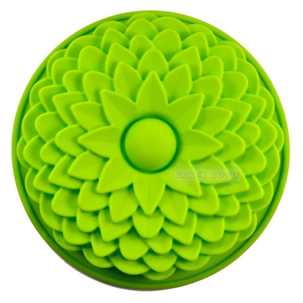 Sunflower Flan Birthday Party Cake Bread Pie Silicone Mold Sunflower Flan Birthday Party Cake Bread Pie Silicone Mold