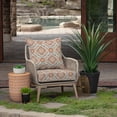 thumbnail image 3 of ARDEN Outdoor Foam Deep Seat Cushion Set, 24 in x 24 in, Weather-Proof, Rain-Proof, Fade Resistant Patio Cushion, Bottom and Back Cushion for Chair, Sofa, and Couch Global Vintage Medallion, 3 of 9