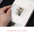 thumbnail image 4 of Mini álbum de fotos de tapa dura de cuero vegano de 3 pulgadas con espacio para escribir 52 bolsillos compatible con Fujifilm Instax Mini 11 9 8 7s 90 70 Mini álbum de fotos de boda (crema), 4 of 7
