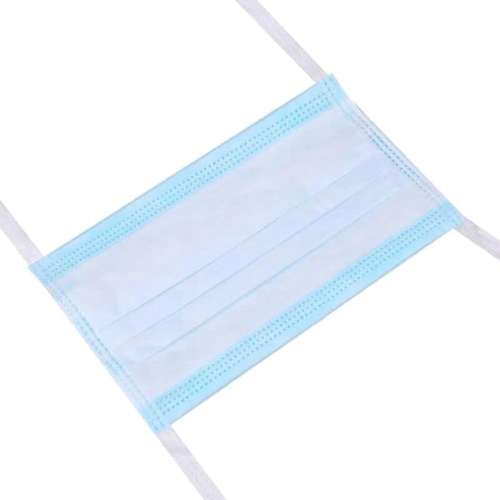 Disposable Tie-On Face Masks, 3-Ply, Level 3, 2000 Pack – Blue