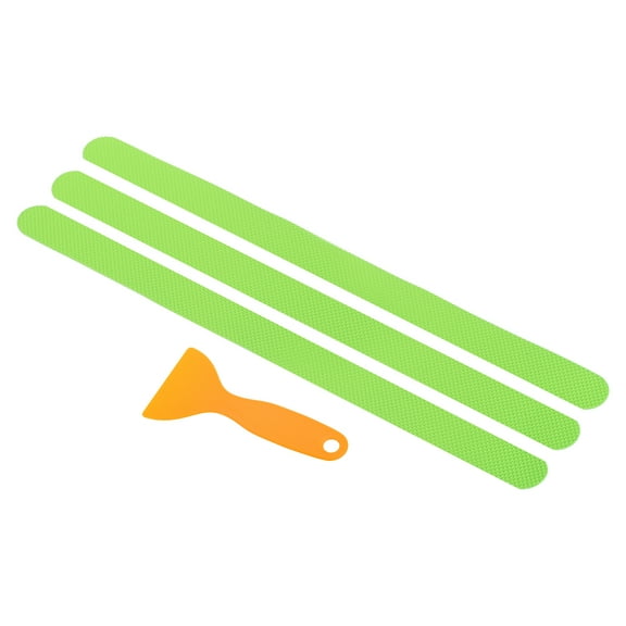 Uxcell 15 x 0.8" Non Slip Bathtub Stickers Safety Shower Treads Adhesive Decal Square with Scrape, Green 6 Pack