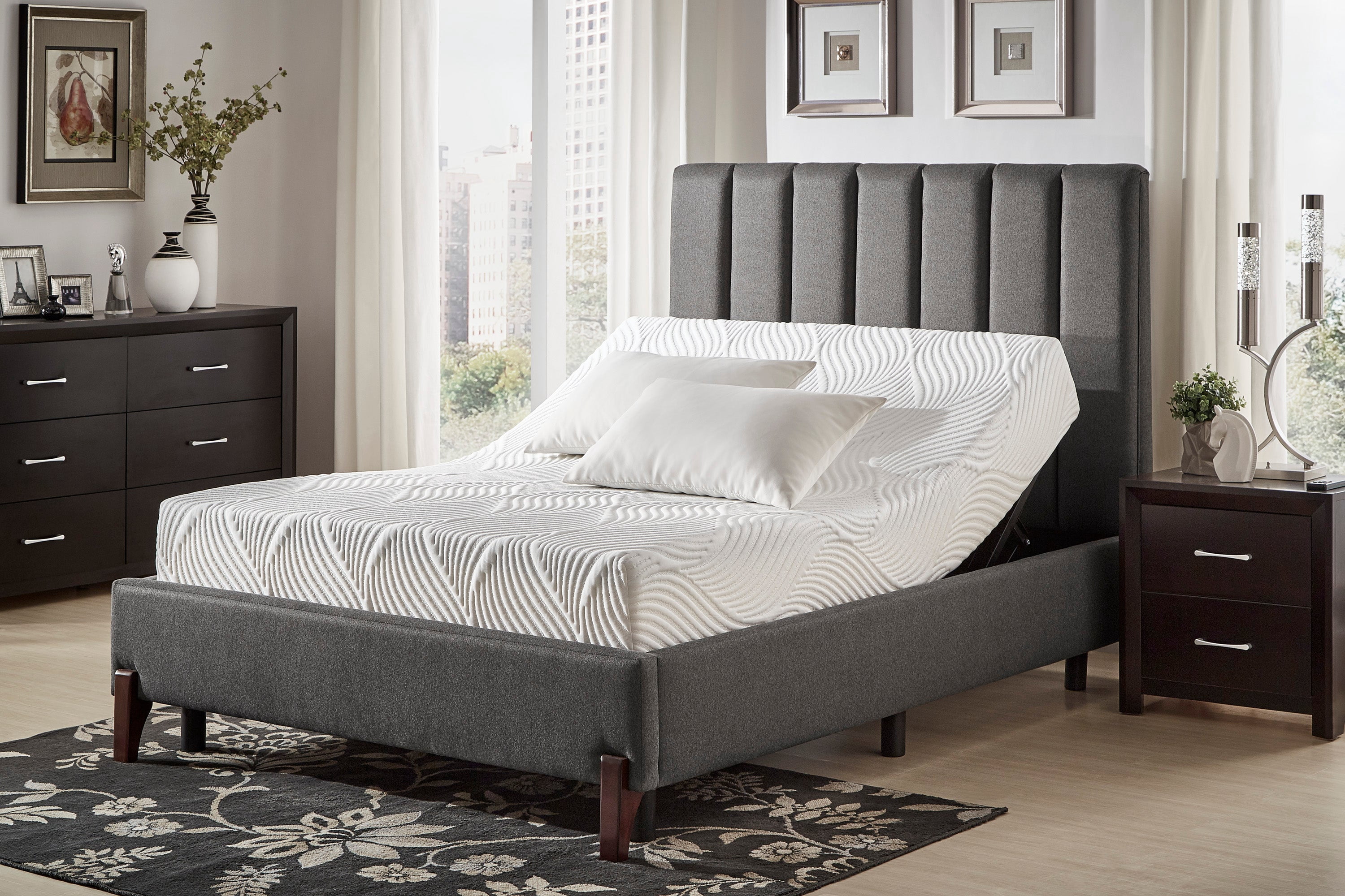 10 in. King Size Mattress Triple Layer Foam Comfort, Gel Memory Foam Mattress in a Box