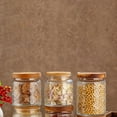 thumbnail image 3 of Clearance! Food Storage Containers with Lids, Kingtowag Vintage Begonia Flower Glass Sealed Jar Transparent, Pattern Glass Sealed Jar Large Tea Storage Jar Large Caliber Grains Jar Household Bottle, 3 of 3