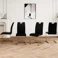thumbnail image 2 of 4pcs Dining Chairs With Comfortable Seat And Gold Metal Legs, For Kitchen, Living, Bedroom, Room Ergonomic Strong Base Various Scenes, 2 of 6