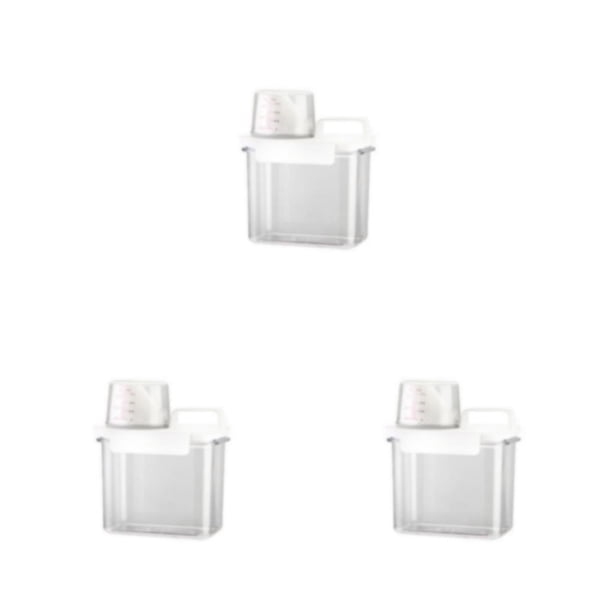 Injueey Contenedor de líquido de detergente en polvo ABS, mango de elevación de repuesto recargable sellado, caja de caja para el hogar a Type1 NO1