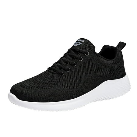 

Luiyenes Fashion Men Mesh Mountaineering Casual Sport Shoes Lace Up Solid Color Running Breathable Soft Bottom
