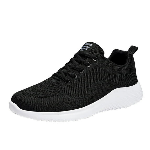 Eashery Mens Running Shoe Mens Running Shoes Slip on Walking Tennis Sneakers Lightweight Breathable Mesh Workout Casual Sports Shoes Soft Sole White 8.5