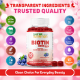 thumbnail image 5 of Vegan High Potency Hair Growth Biotin Gummies 5000 mcg For Women Kids Men | 90 Ct, 45 Servings, Non-GMO | Hair, Skin and Nails Gummy Vitamins & Prevents Hair Loss | Halal Vitamins | SHIFAA NUTRITION, 5 of 7