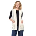 thumbnail image 5 of Turtle Bay New York Women's Long Sleeveless Open Front Soft Shawl Collar Vest, 5 of 8