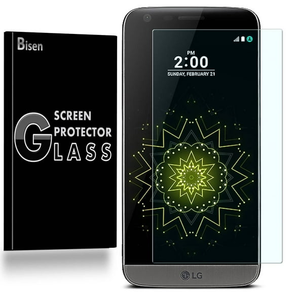 LG G5 [3-Pack BISEN] Screen Protector Tempered Glass, 9H Hardness, Anti-Scratch, Anti-Shock, Bubble Free, Shatterproof