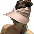 thumbnail image 4 of Bredbrättad solhatt för damer UPF 50+ UV-skydd Sommar Off-shoulder Strandhatt Vikbar Snabbtorkande Solskydd Strandsporthatt, 4 of 5