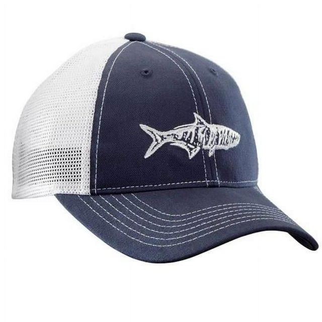 Flying Fisherman H1735 Tarpon Trucker Hat Navy with White