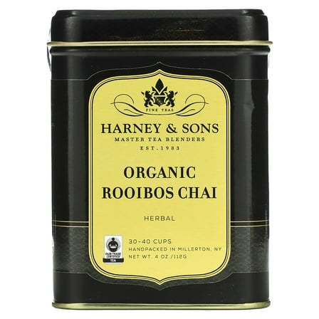 Harney & Sons Herbal Tea, Organic Rooibos Chai, Caffeine Free, 4 oz (112 g)