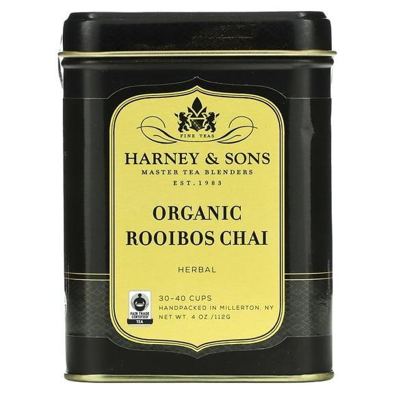 Harney & Sons Herbal Tea, Organic Rooibos Chai, Caffeine Free, 4 oz (112 g)
