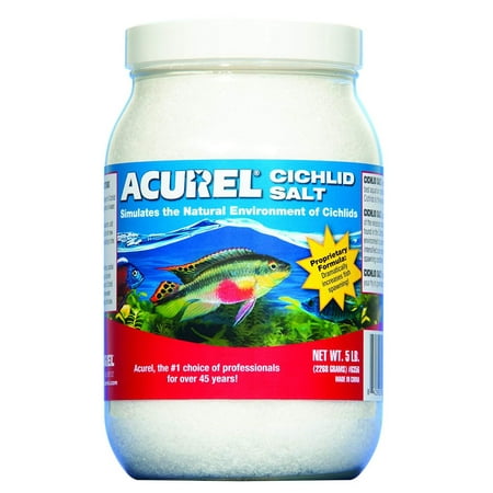 African Cichlid Salt, Aquarium and Pond Water Treatment, 5-Pound, Simulates natural environment of the great lakes of Africa By Acurel