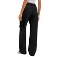 thumbnail image 5 of WTOBBY Women's Cargo Pants High Waisted Wide Leg Streetwear Casual Trousers with Functional Pockets for Durable Outdoor and Everyday Use ,Black M, 5 of 5