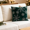 thumbnail image 6 of WWG Velvet Christmas Pillow Cover 18x18, Decorative Throw Pillow Case with Rhinestone Beaded Pattern, Hidden Zipper, Washable, for Sofa Couch Bed Living Room Couch, 6 of 6